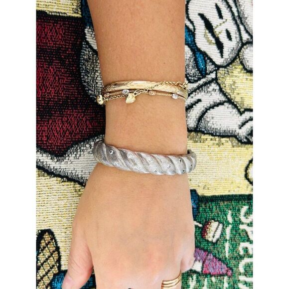 Judith Ripka 925 Cz Braid Design Cuff - Picture 10 of 11